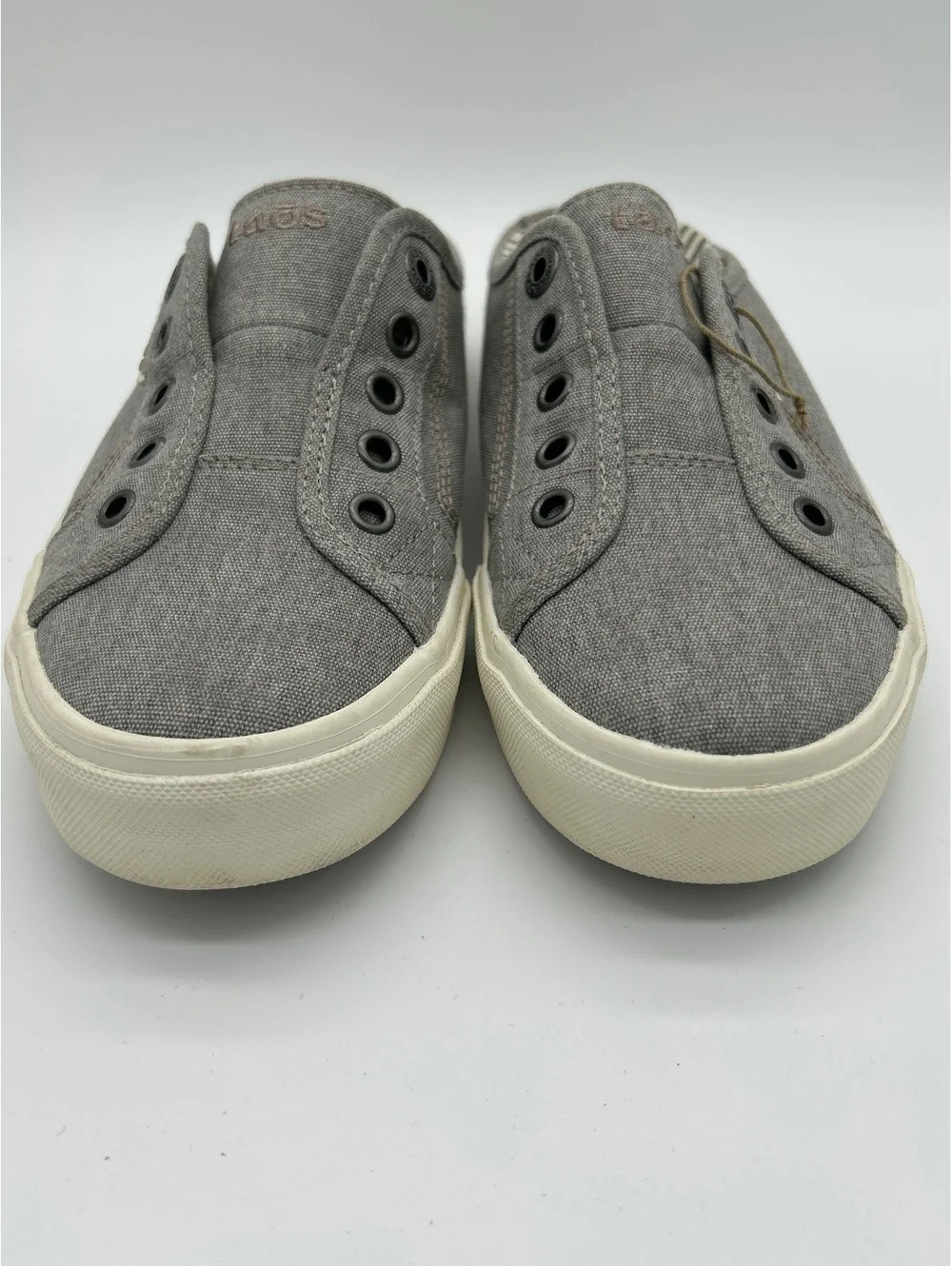 Taos EZ-Souls Slip-On Gray Canvas Mule Sneakers Size 7.5